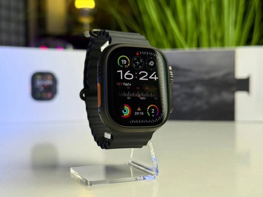ВІТРИННІ Apple Watch Ultra 2 2024 GPS + Cellular 49mm Black Titanium Case with Black Ocean Band (MX4P3) - Стан: ідеальний | Акумулятор: 100% | Комплектація: повний | Гарантія: 3 міс.