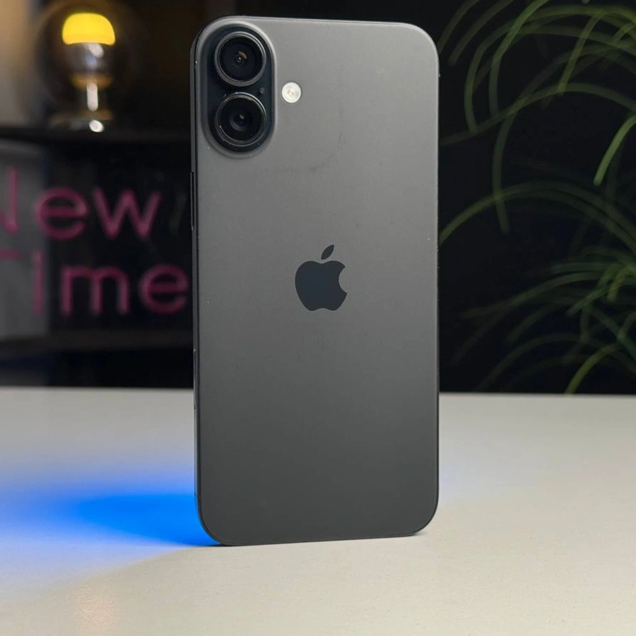 Б/У Apple iPhone 16 Plus 128GB eSim Black (MXUT3) - Состояние: удовлетворительное | Аккумулятор: 100% | Комплектация: полный | Гарантия: 3 мес.