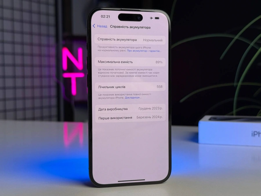 ВЖИВАНИЙ Apple iPhone 15 Pro 128GB Blue Titanium (MTV03) | Стан: гарний | Акумулятор: 89% | Гарантія: 1 місяць | Комплект: повний