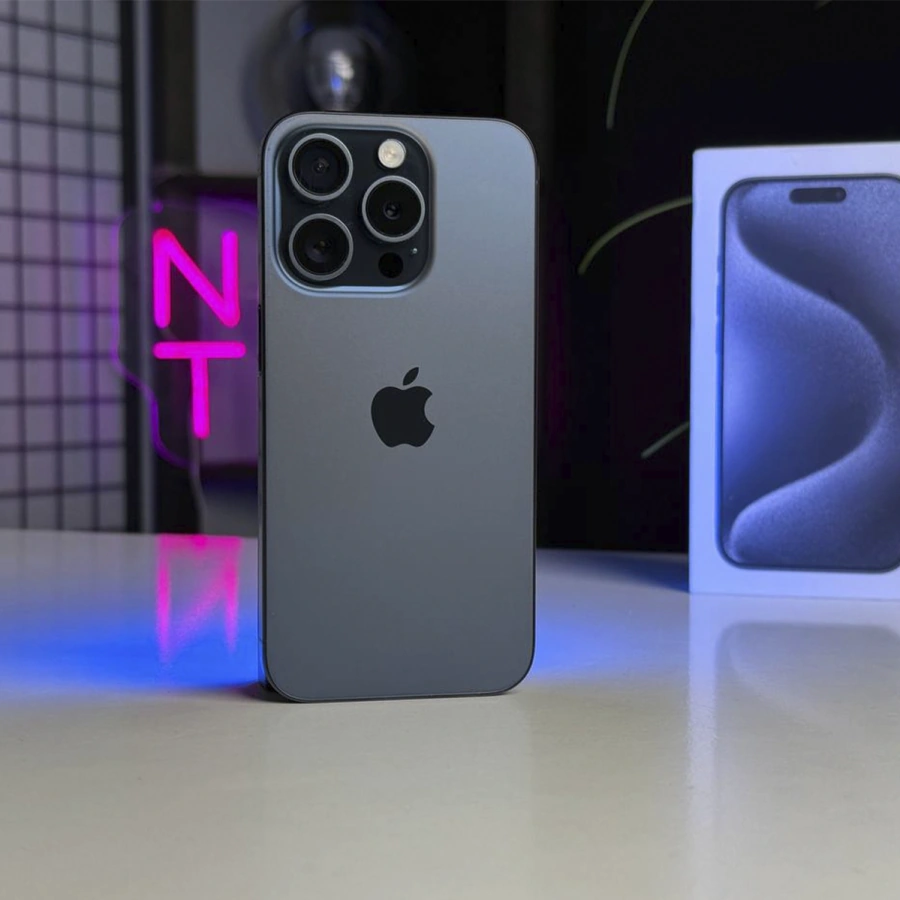 ВЖИВАНИЙ Apple iPhone 15 Pro 128GB Blue Titanium (MTV03) | Стан: гарний | Акумулятор: 89% | Гарантія: 1 місяць | Комплект: повний