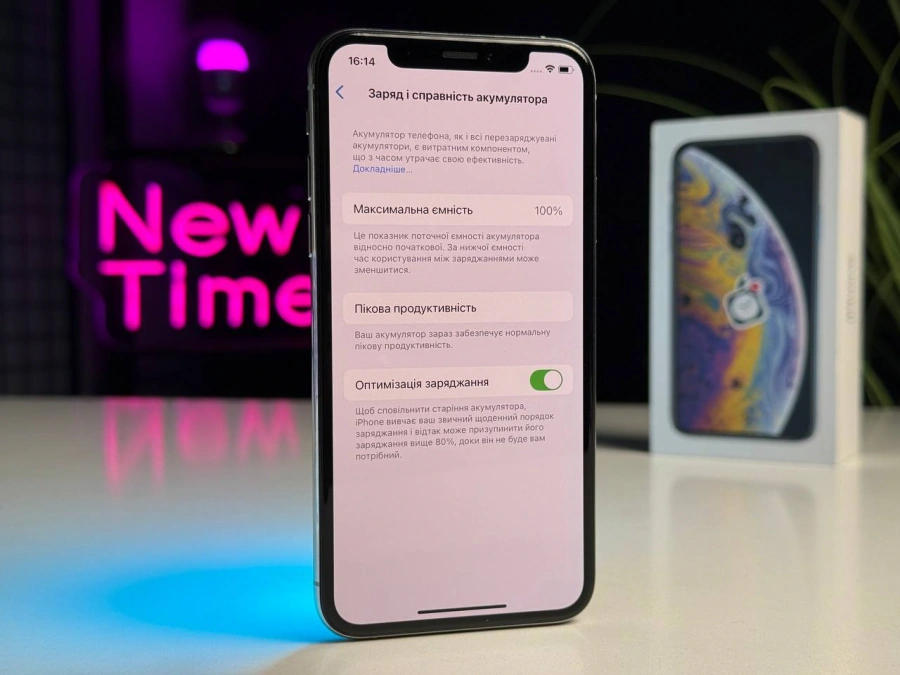 Б/У Apple iPhone XS 64GB Silver (MT9F2) - Состояние: хорошее | Аккумулятор: 100% | Комплектация: полный | Гарантия: 1 мес.