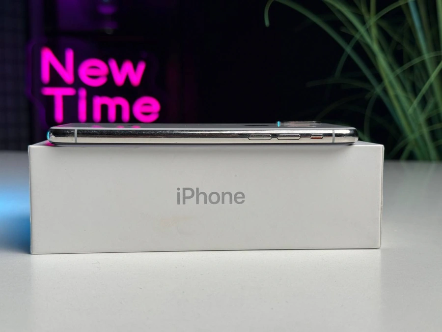 Б/У Apple iPhone XS 64GB Silver (MT9F2) - Состояние: хорошее | Аккумулятор: 100% | Комплектация: полный | Гарантия: 1 мес.