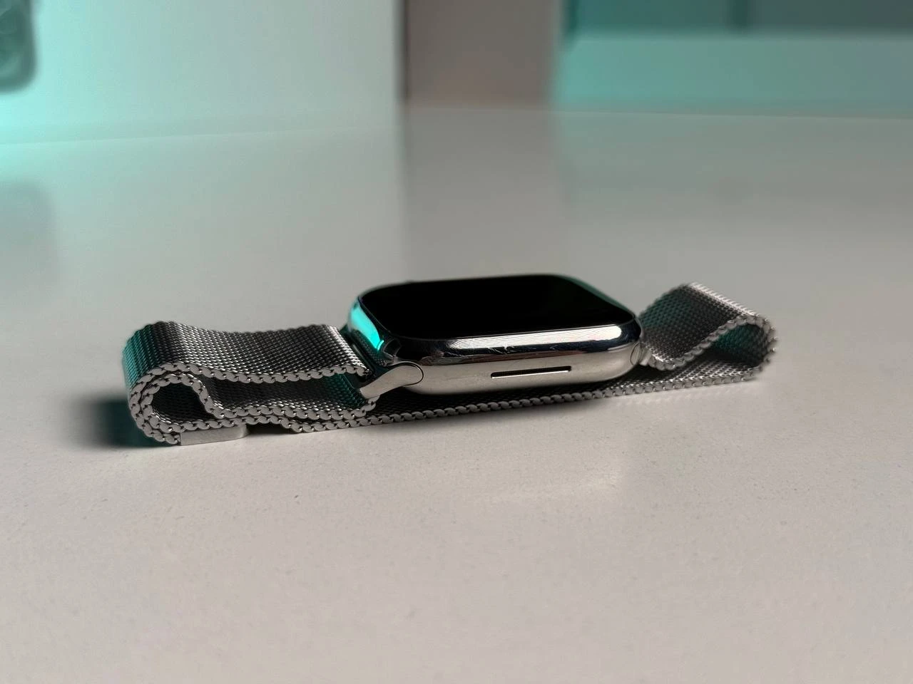 ВЖИВАНИЙ Apple Watch Series 8 GPS + Cellular 41mm Silver Stainless Steel Case with Milanese Loop Silver (MNJ73, MNJ83) - Стан: гарний | Акумулятор: 100% | Комплектація: повний | Гарантія: 3 міс.