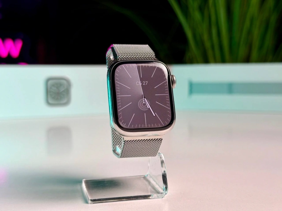 Б/У Apple Watch Series 8 GPS + Cellular 41mm Silver Stainless Steel Case with Milanese Loop Silver (MNJ73, MNJ83) - Состояние: хорошее | Аккумулятор: 100% | Комплектация: полный | Гарантия: 3 мес.