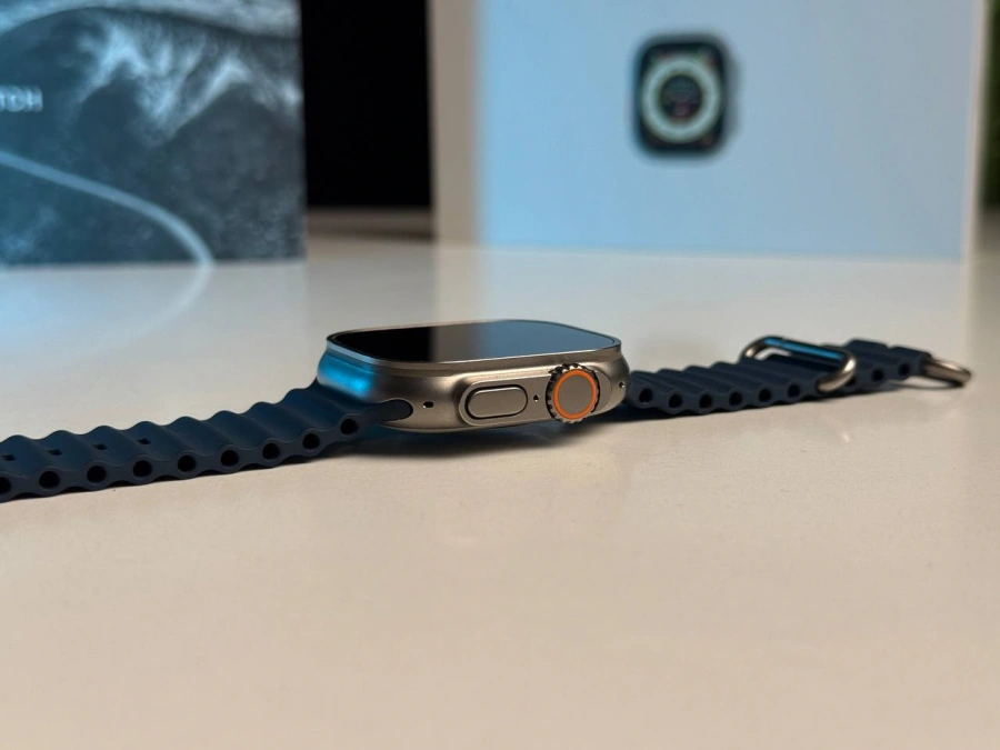 ВЖИВАНИЙ Apple Watch Ultra GPS + Cellular 49mm Titanium Case with Ocean Band (MQF53, MQFX3) - Стан: гарний | Акумулятор: 88% | Комплектація: повний | Гарантія: 1 міс.