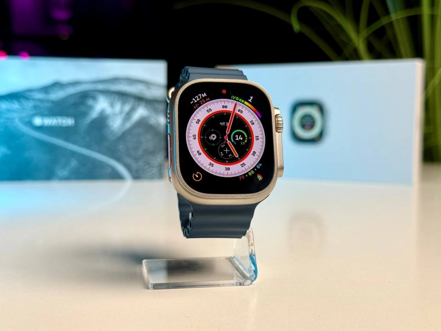 ВЖИВАНИЙ Apple Watch Ultra GPS + Cellular 49mm Titanium Case with Ocean Band (MQF53, MQFX3) - Стан: гарний | Акумулятор: 88% | Комплектація: повний | Гарантія: 1 міс.