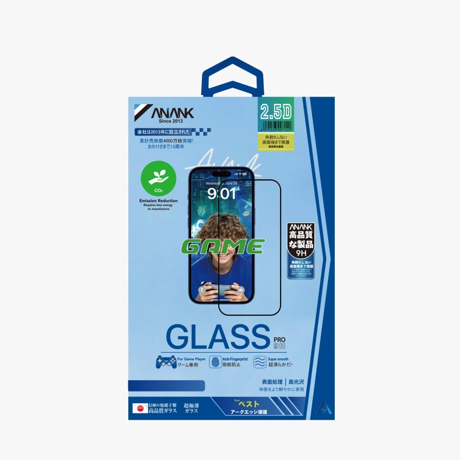 Защитное стекло Anank 2.5D Anti-Fingerprint Glass for iPhone 17 Pro Max - устойчиво к отпечаткам пальцев (6975593907255)