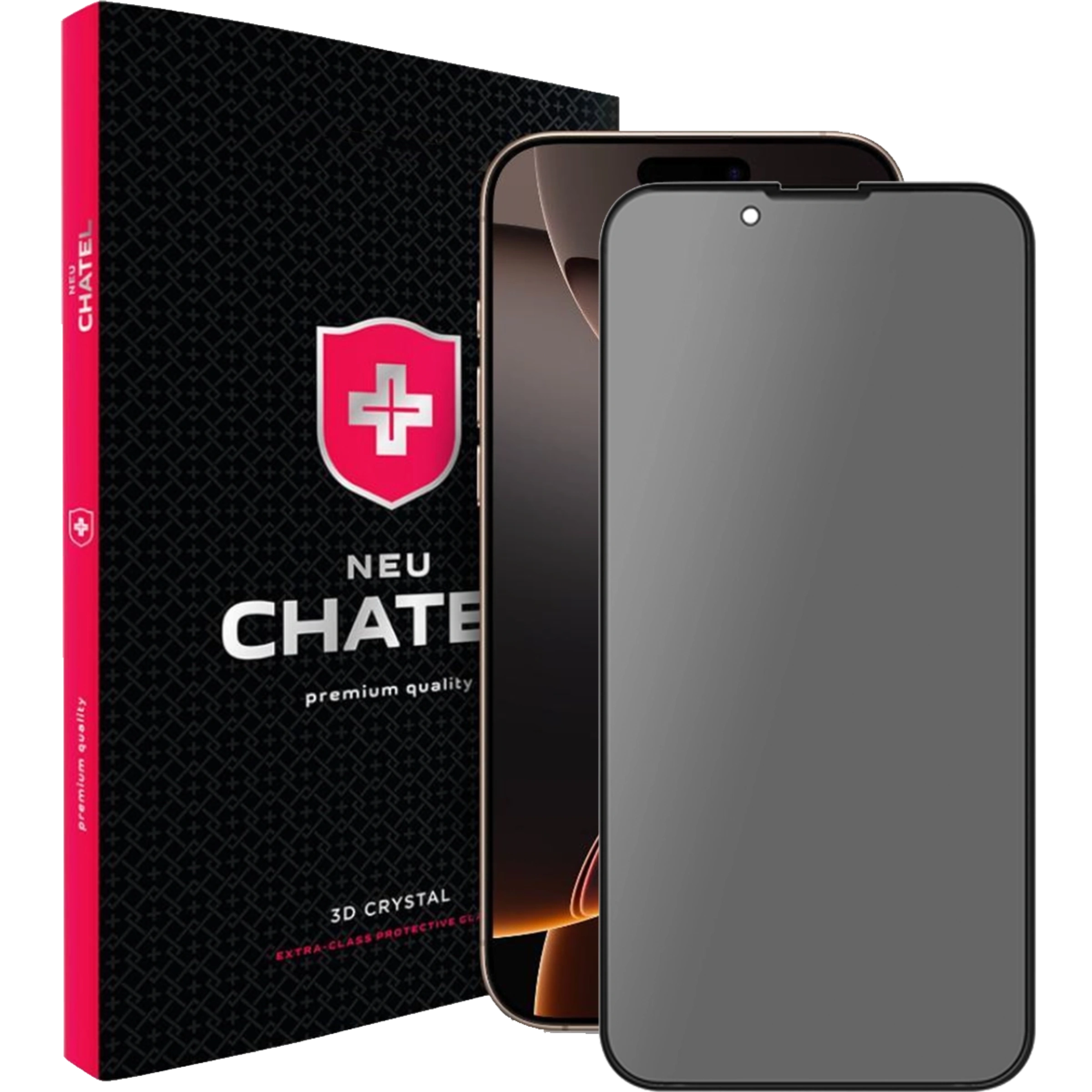 Захисне скло-антишпигун NEU NEU Chatel Anti Peep Privacy Glass with Mesh for iPhone Air