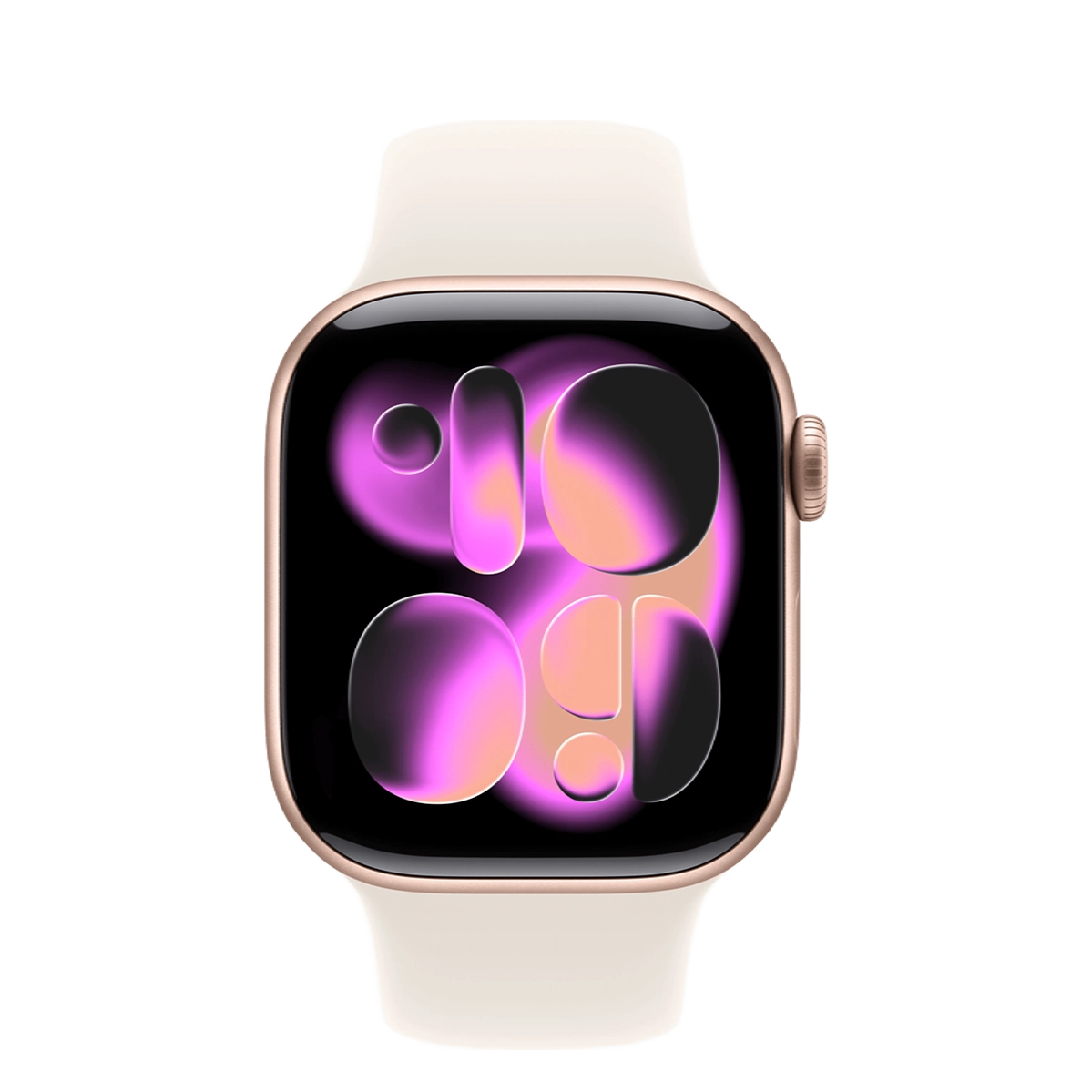 Apple Watch Series 11 GPS 42mm Rose Gold Aluminium Case with Starlight Sport Band - S/M (MEW24+MXLL3)