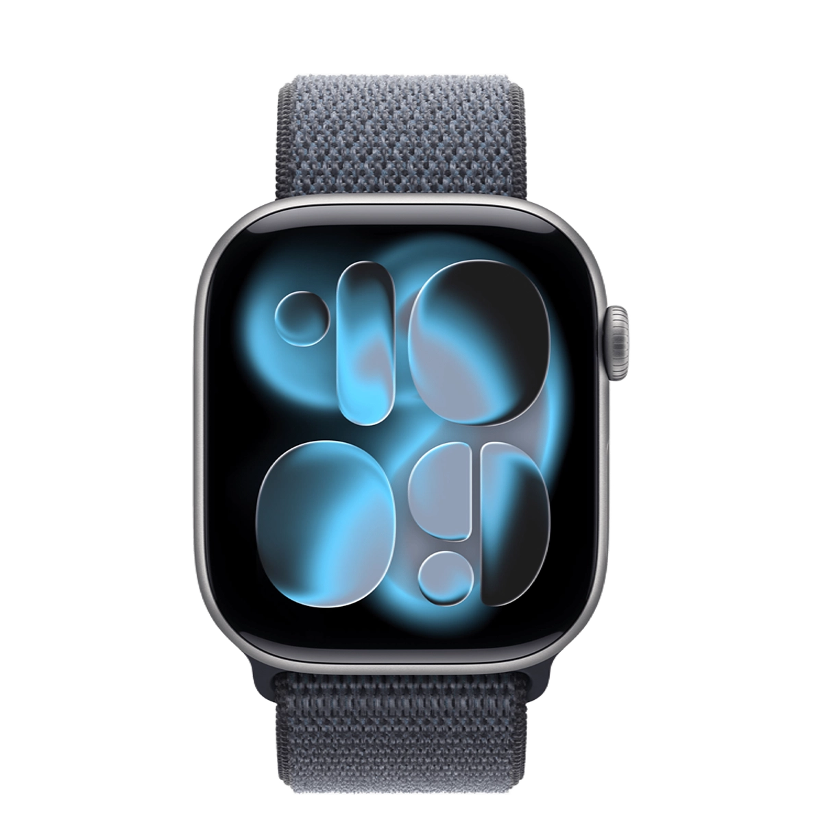 Apple Watch Series 11 GPS 46mm Space Gray Aluminum Case with Anchor Blue Sport Loop (MEW94+MFFH4)