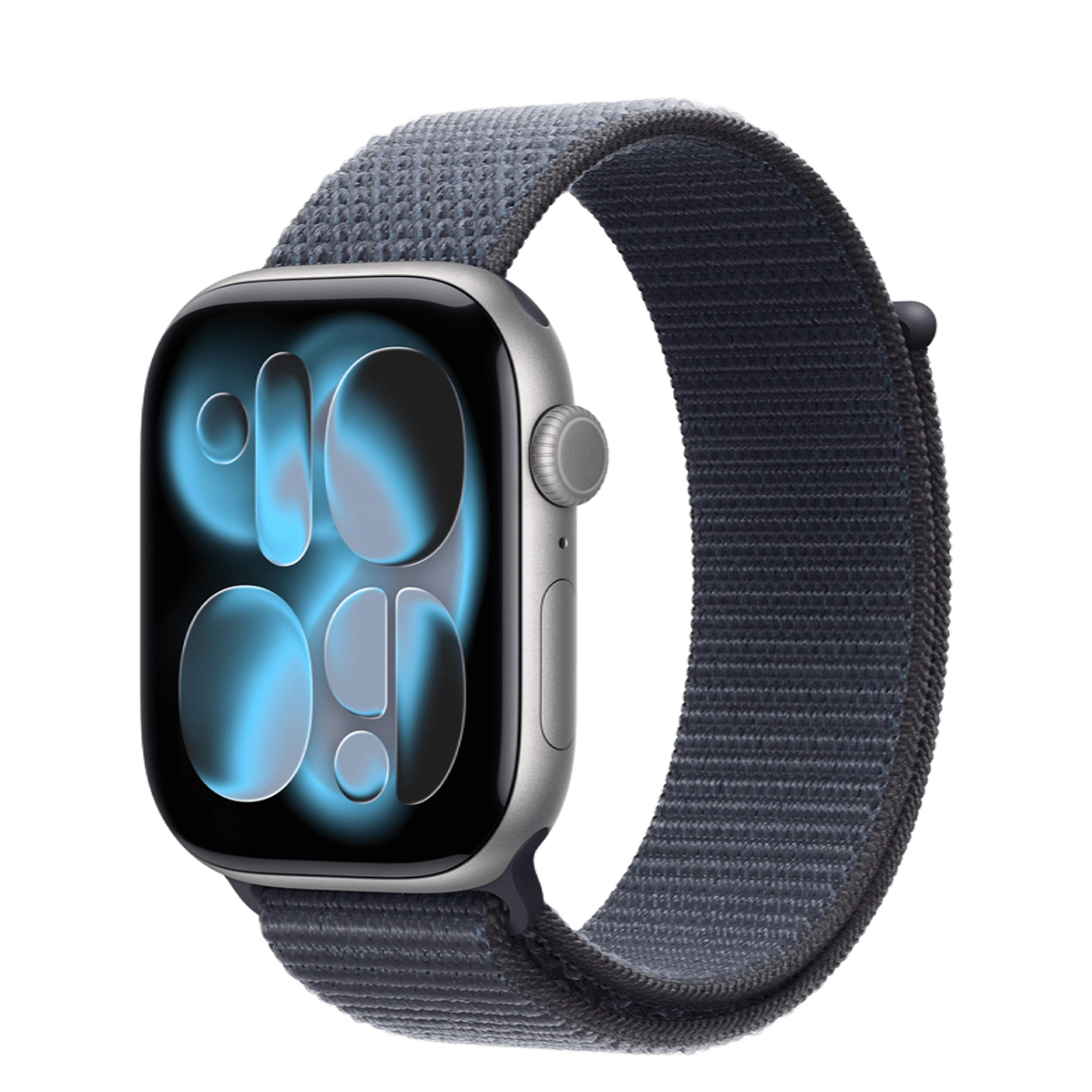 Apple Watch Series 11 GPS 46mm Space Gray Aluminum Case with Anchor Blue Sport Loop (MEW94+MFFH4)