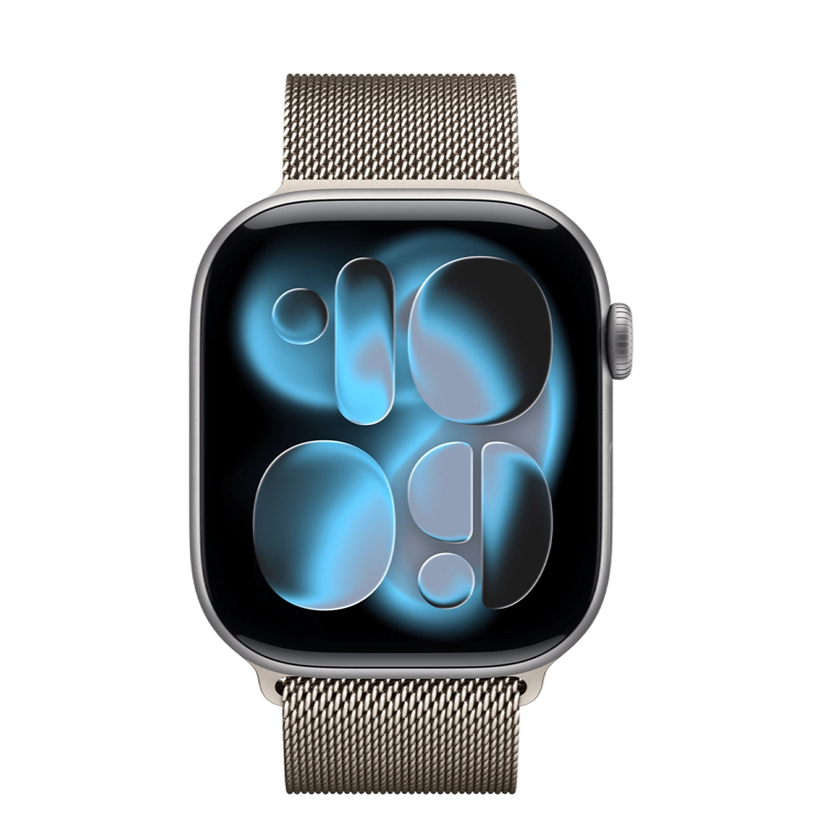 Apple Watch Series 11 GPS 46mm Space Gray Aluminum Case with Natural Milanese Loop - M/L (MEW94+MGJ34)