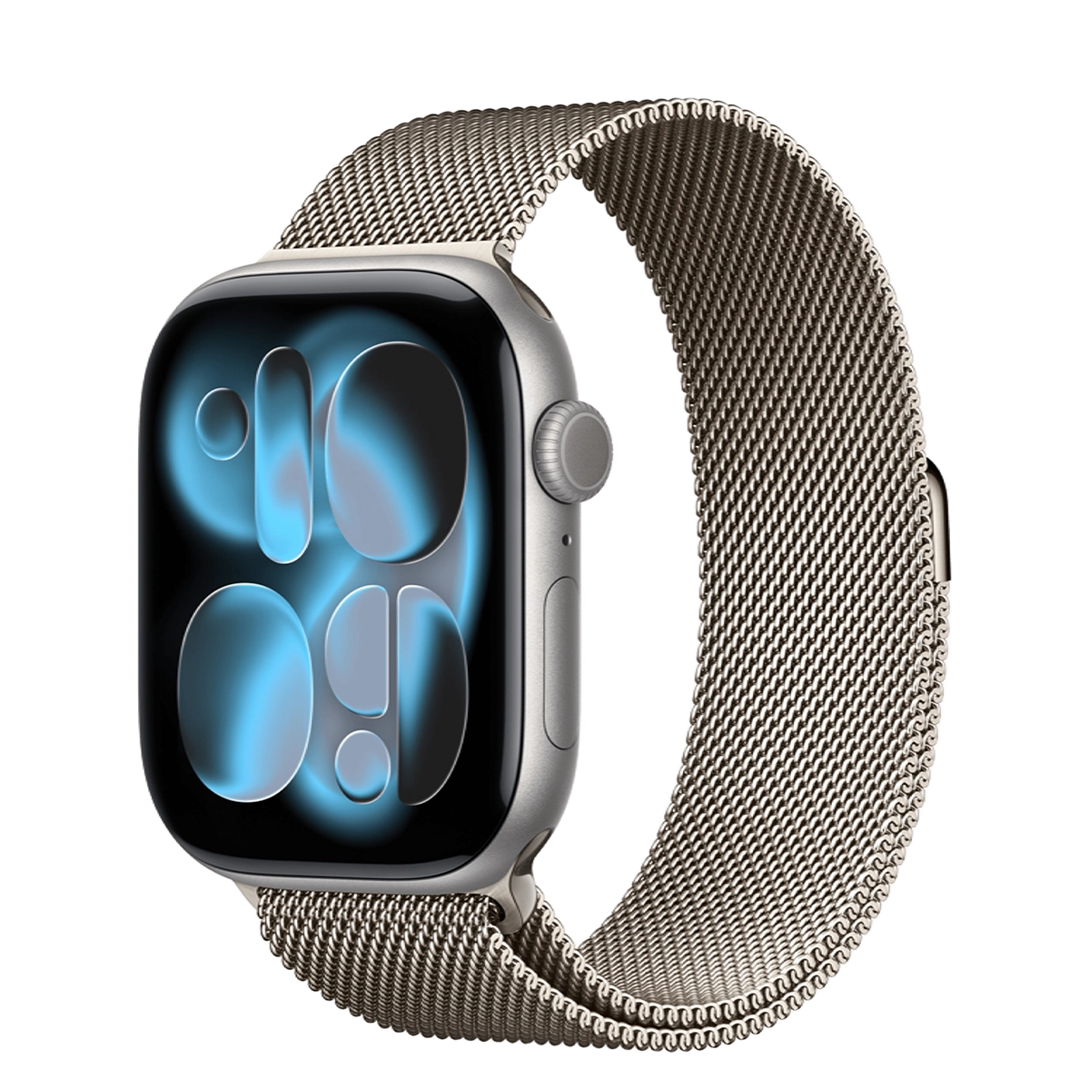 Apple Watch Series 11 GPS 46mm Space Gray Aluminum Case with Natural Milanese Loop - M/L (MEW94+MGJ34)