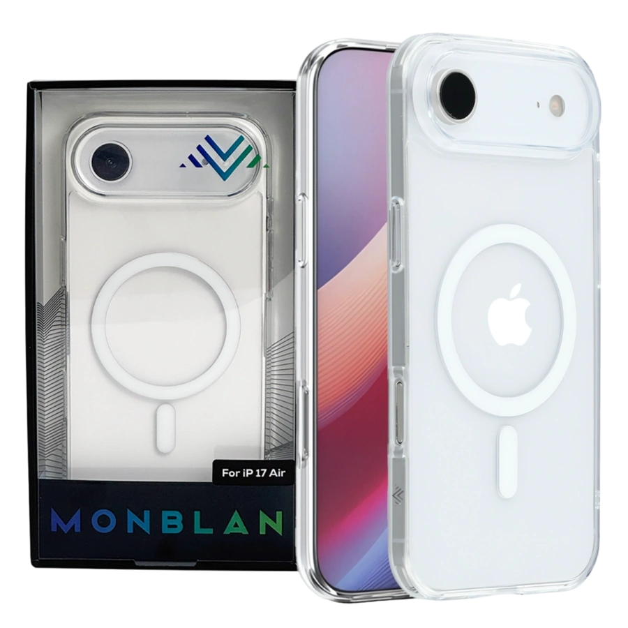 Чехол Monblan Magnetic Crystal Case with MagSafe for iPhone 17 Air - Transparent (MMC17A)