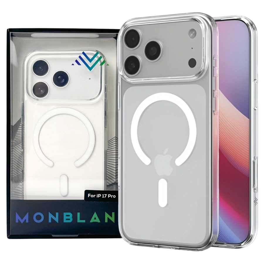 Чехол Monblan Magnetic Crystal Case with MagSafe for iPhone 17 Pro - Transparent (MMC17P)