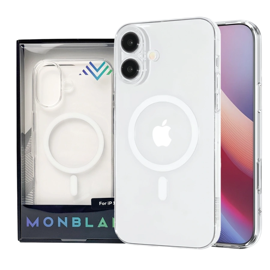 Чехол Monblan Magnetic Crystal Case with MagSafe for iPhone 17 - Transparent (MMC17)