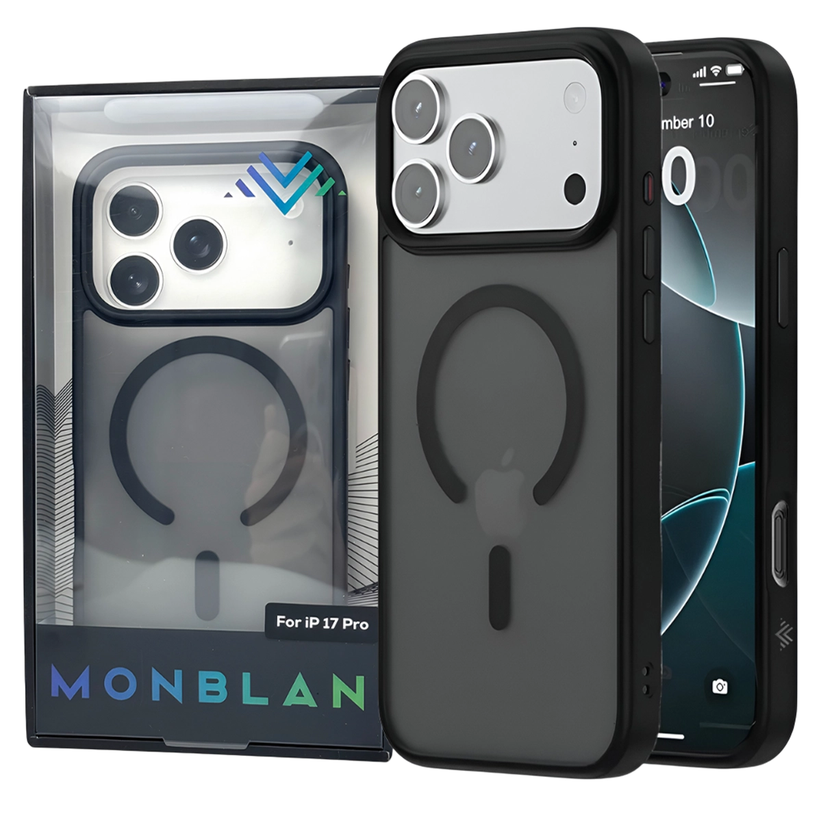 Чехол Monblan Magnetic Matte Case with MagSafe for iPhone 17 Pro - Black ([MMMt17P)