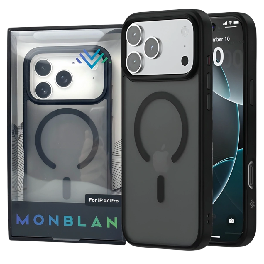 Чехол Monblan Magnetic Matte Case with MagSafe for iPhone 17 Pro - Black ([MMMt17P)