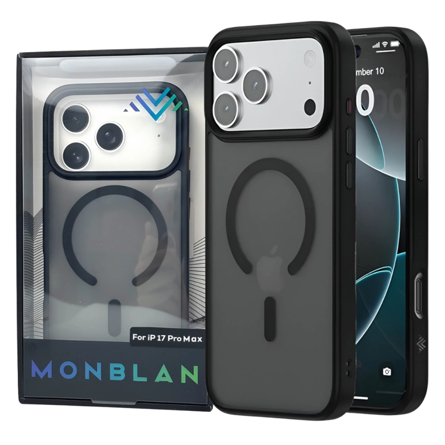Чохол Monblan Magnetic Matte Case with MagSafe for iPhone 17 Pro Max - Black ([MMMt17PM)
