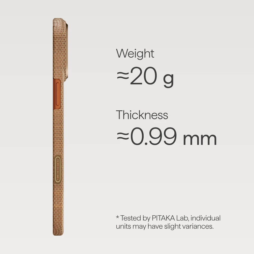 Чехол Pitaka Ultra-Slim Case with PitaTap for iPhone 17 Pro Max - Golden Glint