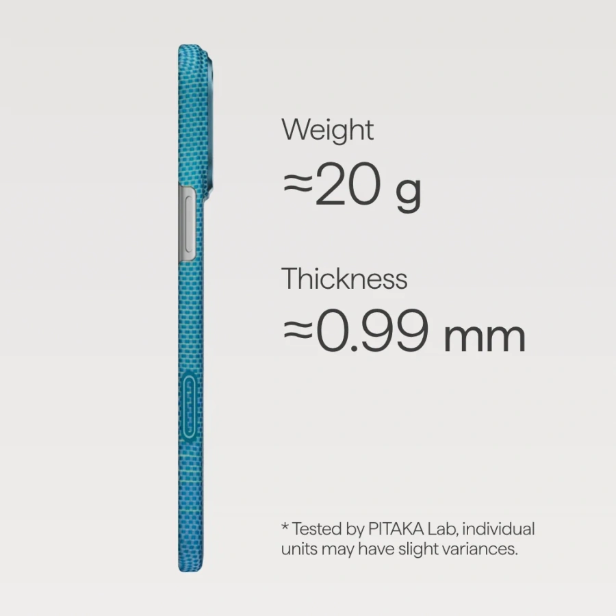 Чохол Pitaka Ultra-Slim Case with PitaTap for iPhone 17 Pro Max - Lucid Blue (KI1708AG)
