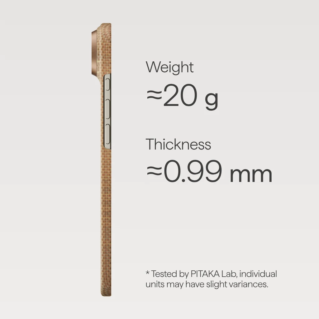 Чехол Pitaka Ultra-Slim Case with PitaTap for iPhone Air - Golden Glint