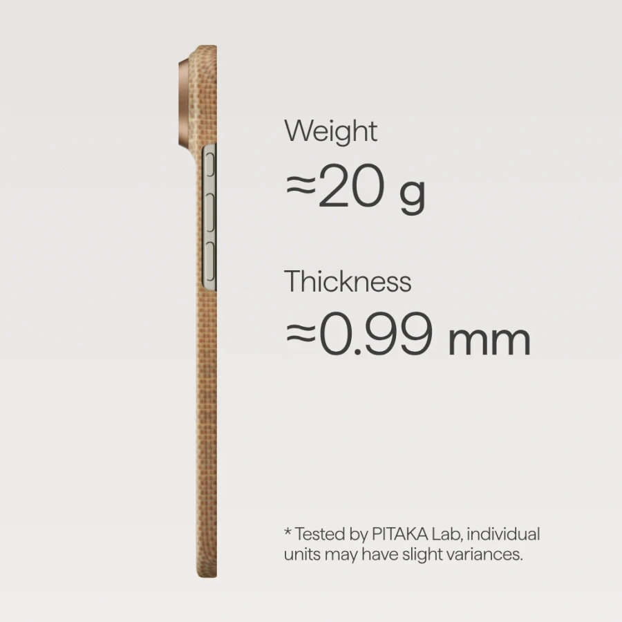 Чехол Pitaka Ultra-Slim Case with PitaTap for iPhone Air - Golden Glint (KI1703AG)