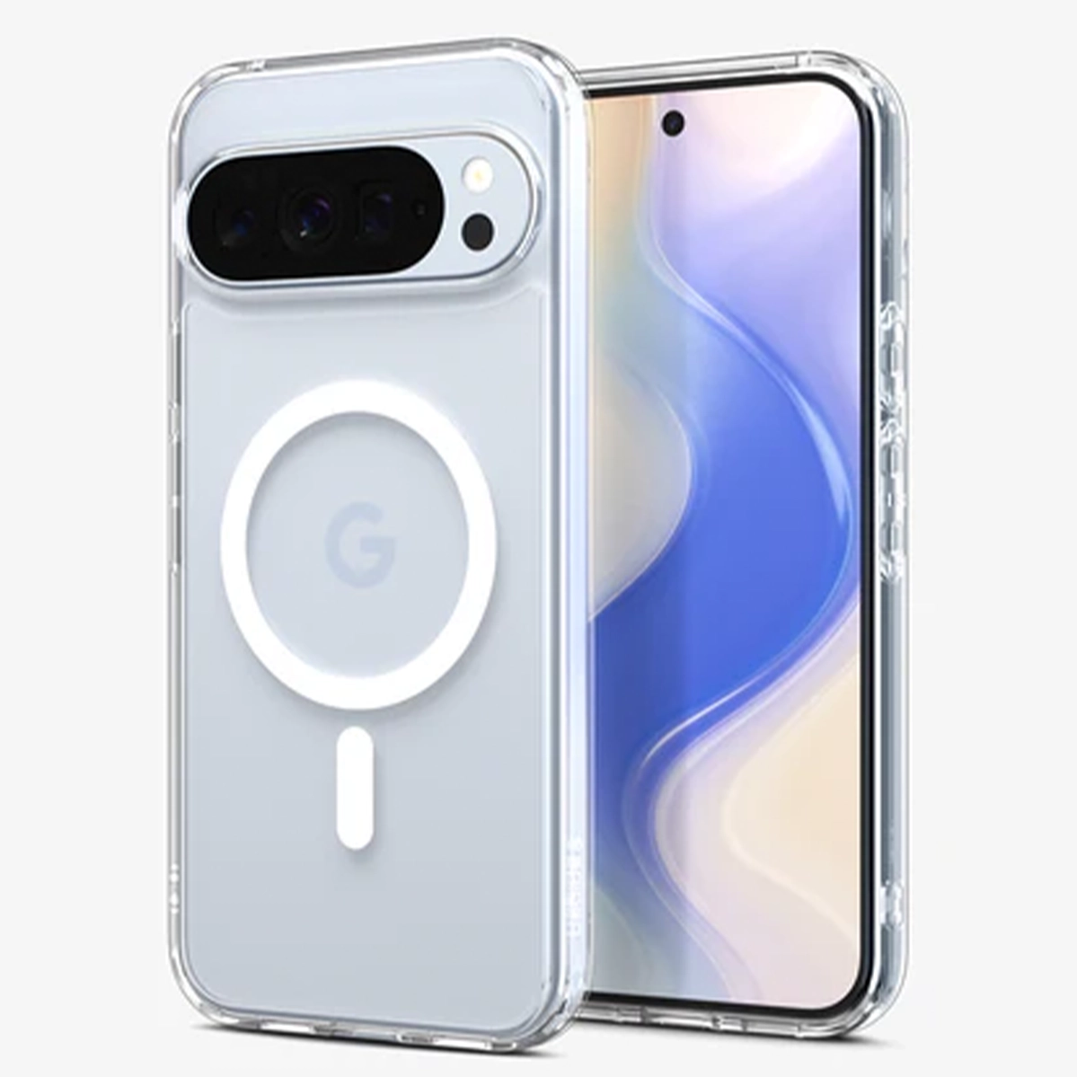 Чохол Spigen Ultra Hybrid Metal Ring [MagFit] for Google Pixel 10 Pro XL - Clear White (ACS09725)