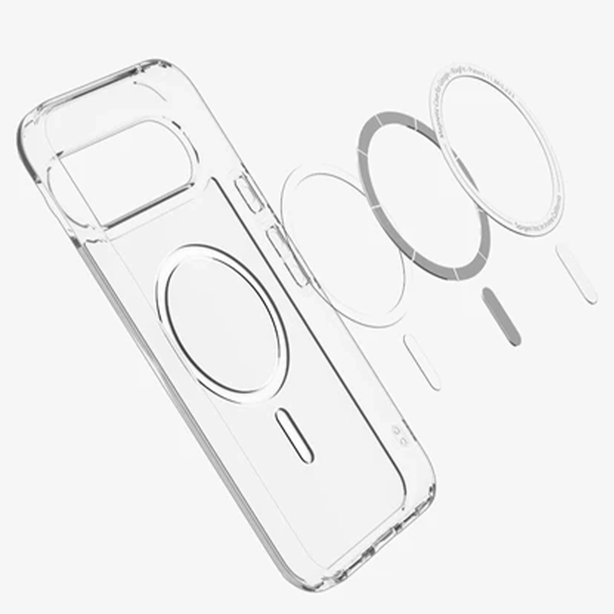 Чохол Spigen Ultra Hybrid Metal Ring [MagFit] for Google Pixel 10 Pro XL - Clear White (ACS09725)