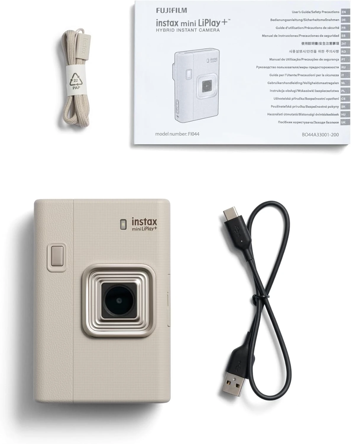 Фотокамера мгновенной печати Fujifilm Instax Mini LiPlay+ Sand Beige (16948010)