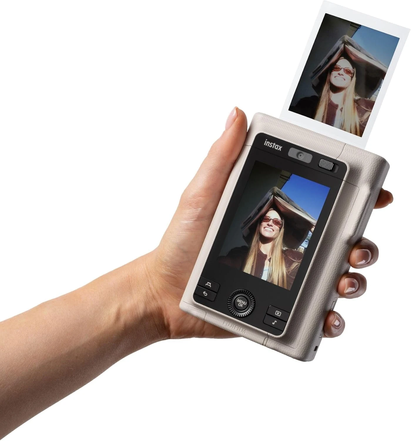 Фотокамера мгновенной печати Fujifilm Instax Mini LiPlay+ Sand Beige (16948010)