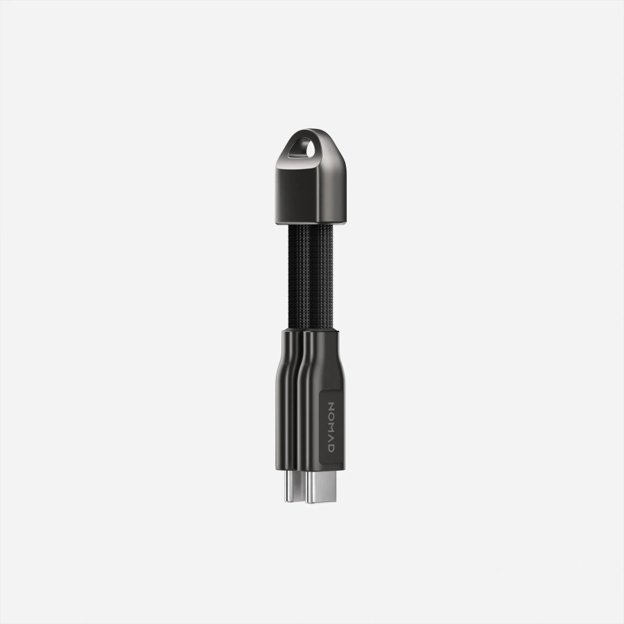 Кабель-брелок Nomad USB-C ChargeKey Cable 240W Black [0,12 m] (NM014995858)