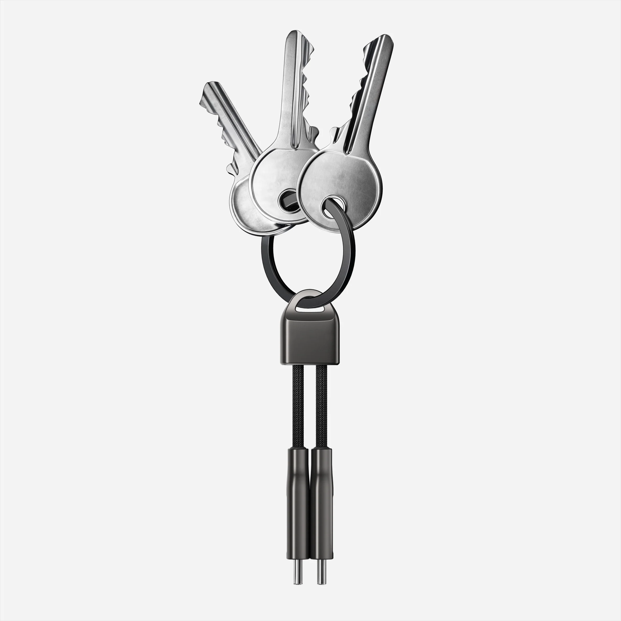 Кабель-брелок Nomad USB-C ChargeKey Cable 240W Black [0,12 m] (NM014995858)