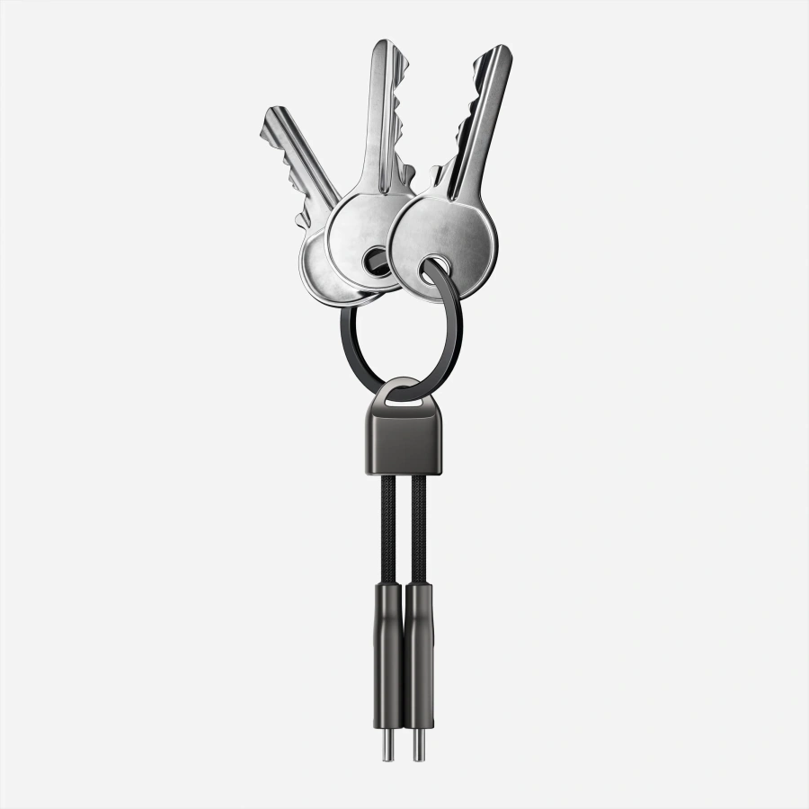 Кабель-брелок Nomad USB-C ChargeKey Cable 240W Black [0,12 m] (NM014995858)