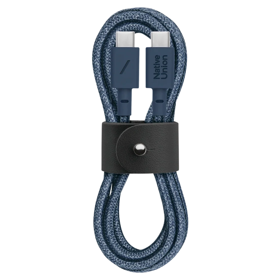 Кабель Native Union Belt Cable USB-C to USB-C Navy [1.2 m] (BELT-C-NAV-2-NP)