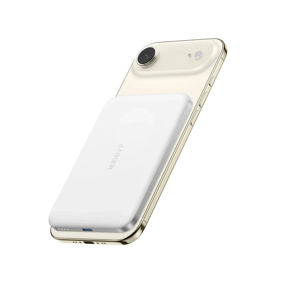 Магнітний павербанк Anker Nano Power Bank [5K, MagGo, Slim, Qi2] - White (A1665W)