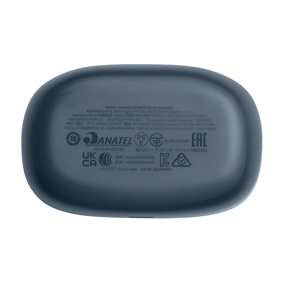 Наушники JBL Endurance Peak 3 - Blue (JBLENDURPEAK3BLU)