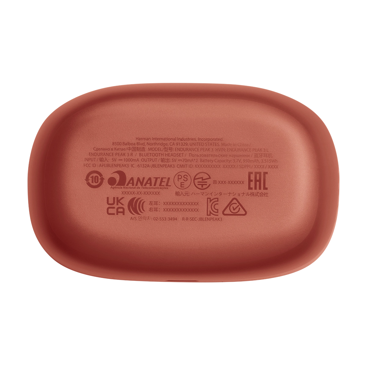 Наушники JBL Endurance Peak 3 - Coral (JBLENDURPEAK3COR)