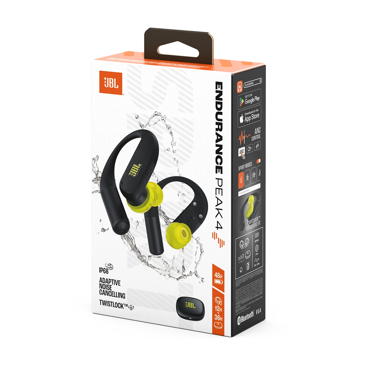 Наушники JBL Endurance Peak 4 - Black/Lime (JBLENDUPEAK4BLKL)