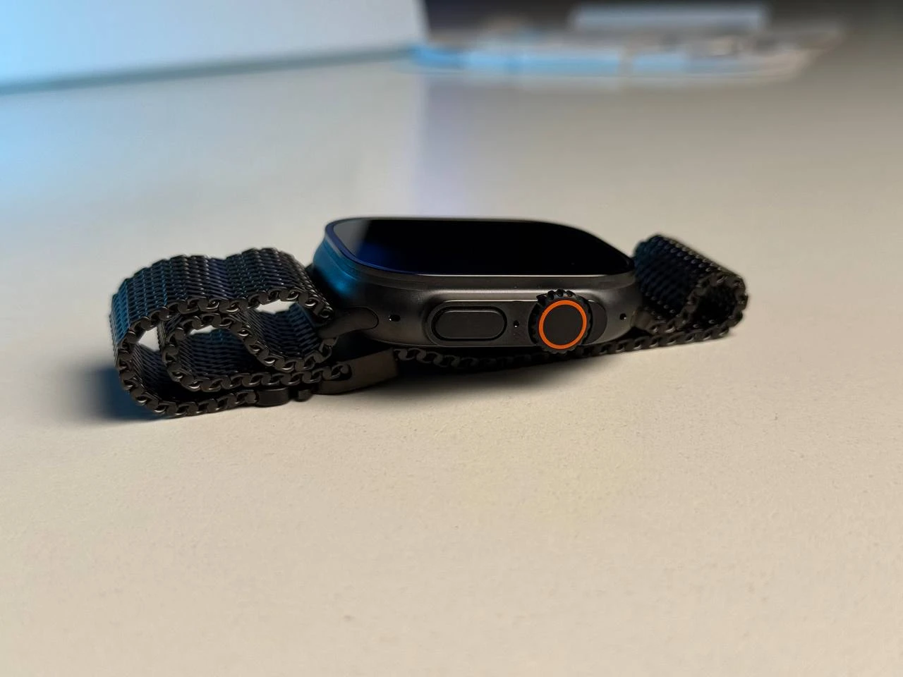 NEW NO BOX Apple Watch Ultra 3 GPS + Cellular 49mm Black Titanium Case with Black Titanium Milanese Loop - Medium (MF1Q4) - Стан: ідеальний | Акумулятор: 100% | Комплектація: повний, без коробки | Гарантія: 12 міс.