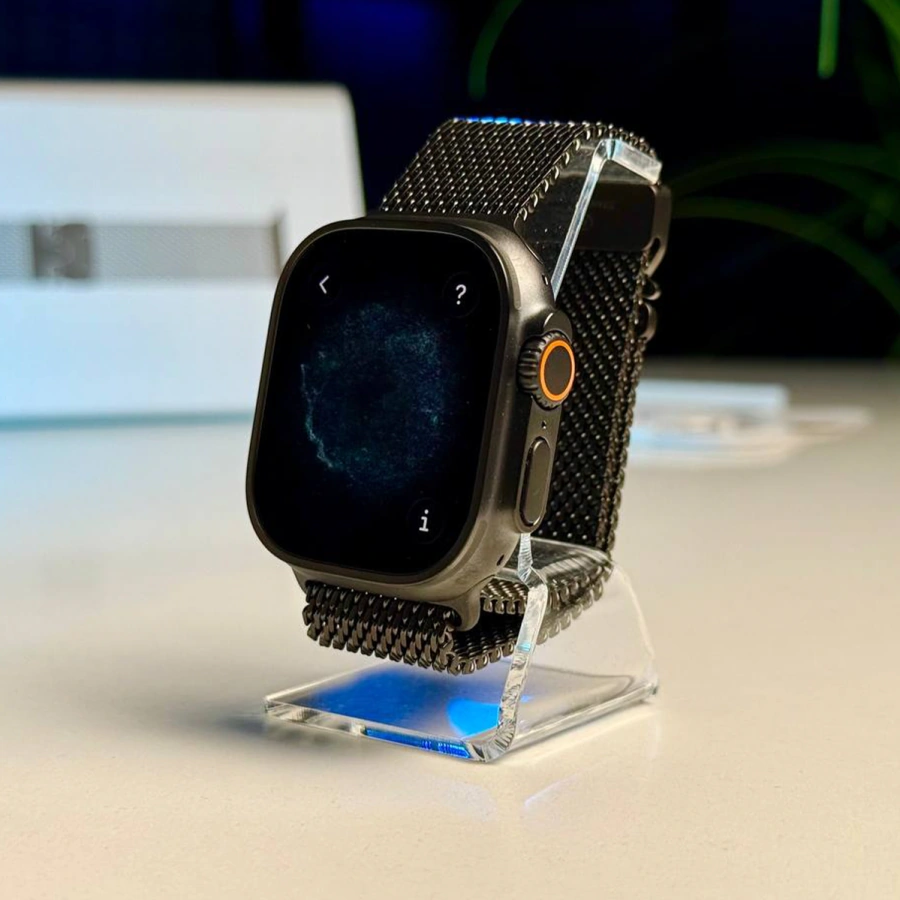 NEW NO BOX Apple Watch Ultra 3 GPS + Cellular 49mm Black Titanium Case with Black Titanium Milanese Loop - Medium (MF1Q4) - Состояние: идеальное | Аккумулятор: 100% | Комплектация: полный, без коробки | Гарантия: 12 мес.