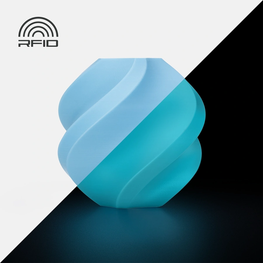 Пластик Bambu Lab PLA Glow - Glow Blue (15600)