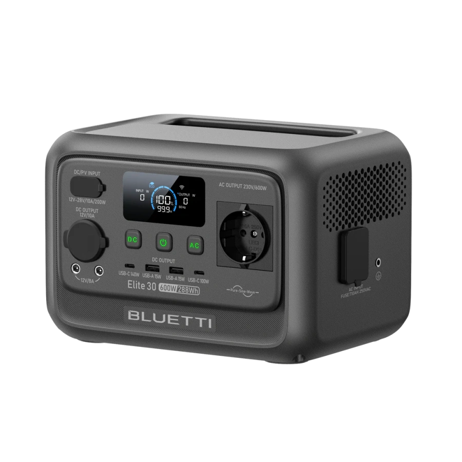 Портативна зарядна станція BLUETTI Elite 30 V2 | 600W 288Wh (P-EL30V2-EU-GY-BL-010)