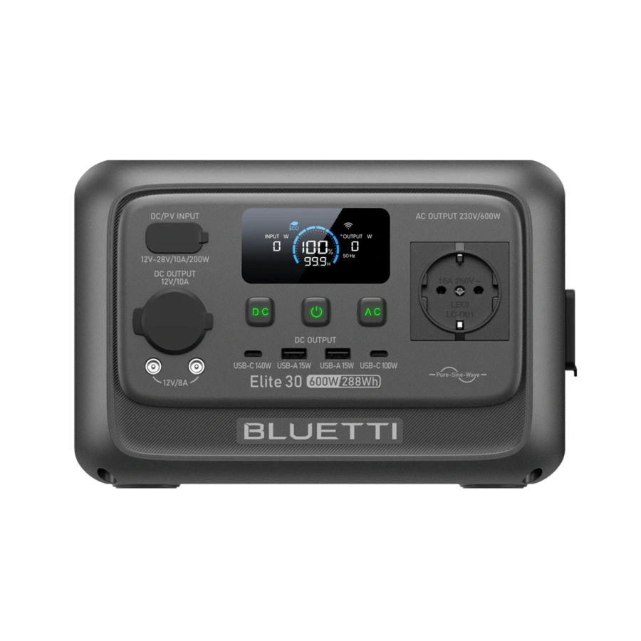 Портативна зарядна станція BLUETTI Elite 30 V2 | 600W 288Wh (P-EL30V2-EU-GY-BL-010)