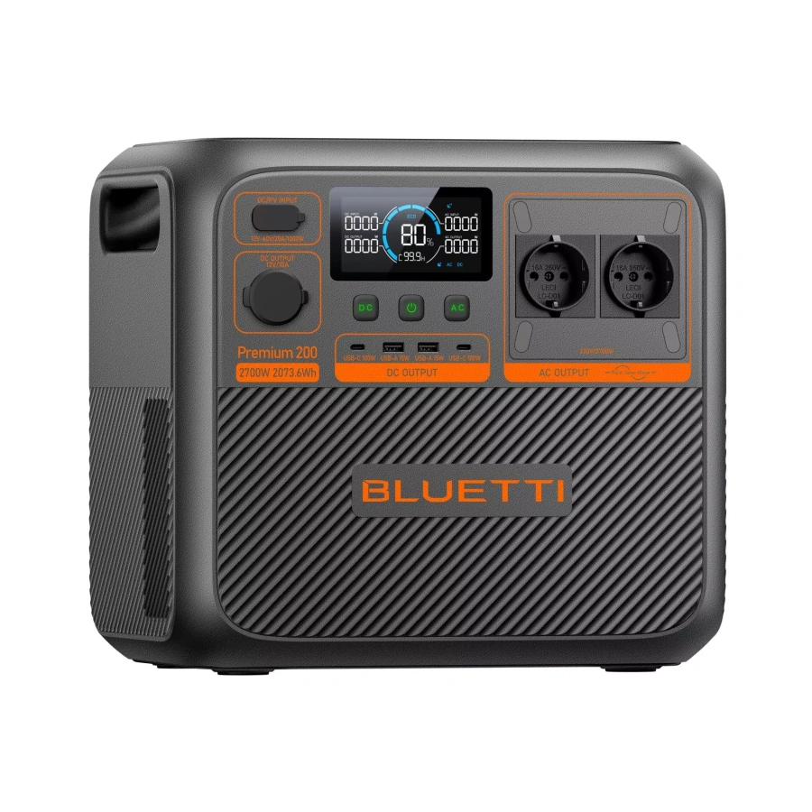 Портативна зарядна станція BLUETTI Premium 200 V2 | 2700W 2073.6Wh (P-PR200V2-EU-GY-BL-010)