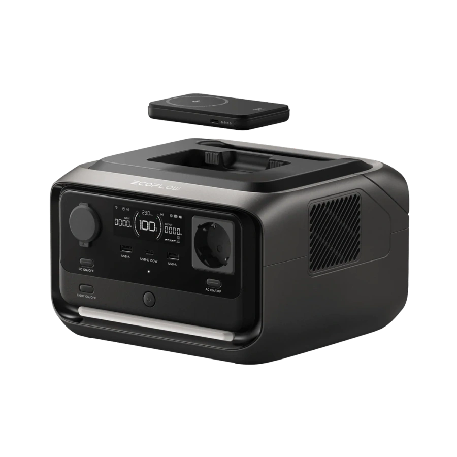 Портативная зарядная станция EcoFlow RIVER 3 Plus Wireless | 286Wh 600W (EFRIVER3PLUS-W-EU-CBOX)