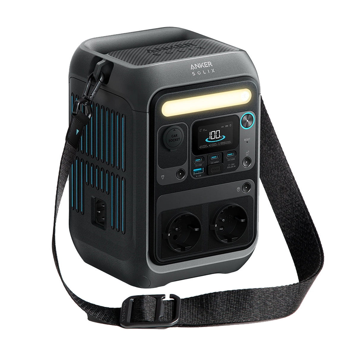 Портативная зарядная станция с ремешком Anker SOLIX C300X 288Wh 300W (A1723311)