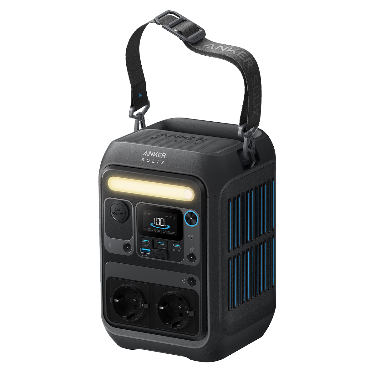 Портативная зарядная станция с ремешком Anker SOLIX C300X 288Wh 300W (A1723311)