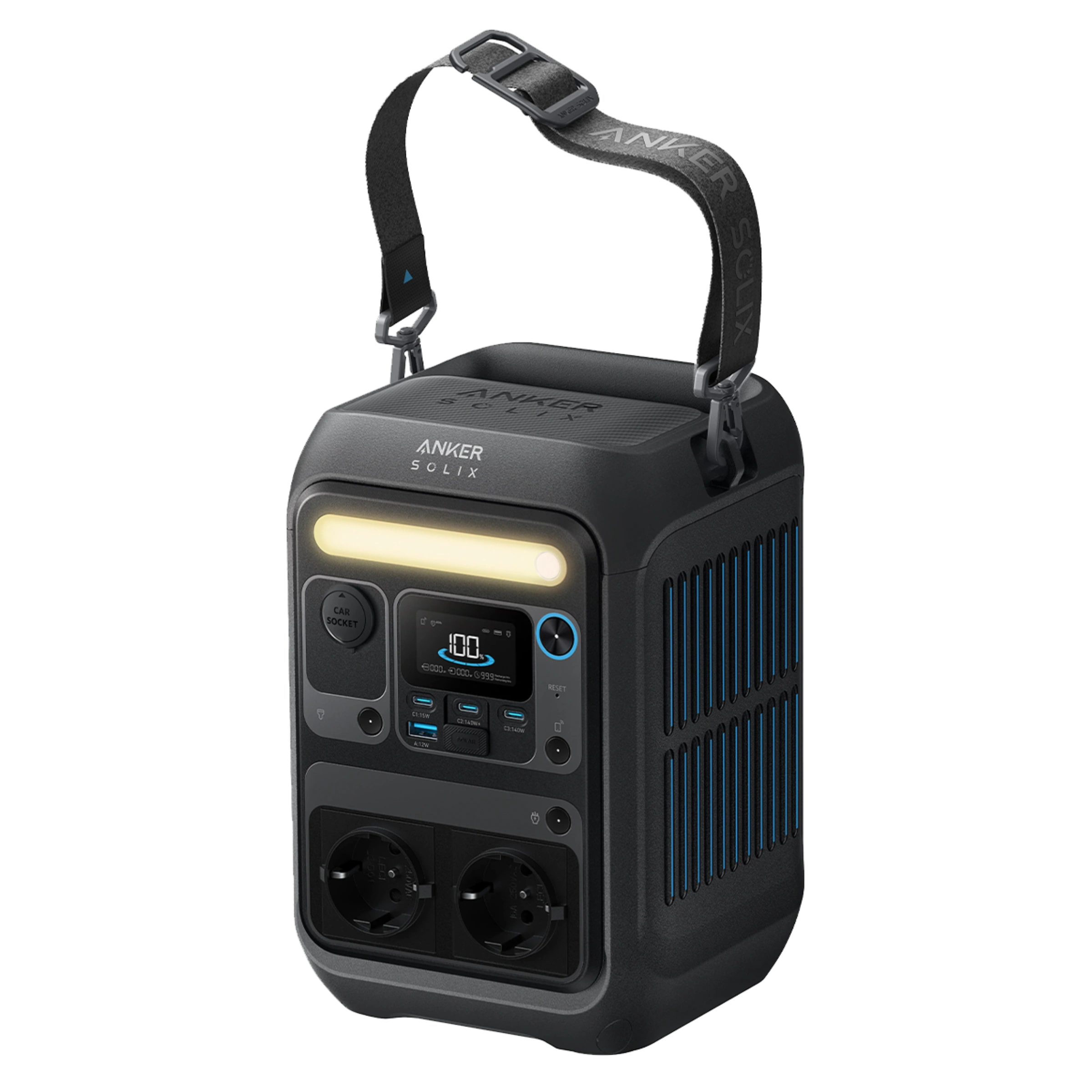 Портативная зарядная станция с ремешком Anker SOLIX C300X 288Wh 300W (A1723311) Портативная зарядная станция с ремешком Anker SOLIX C300X 288Wh 300W (A1723311)