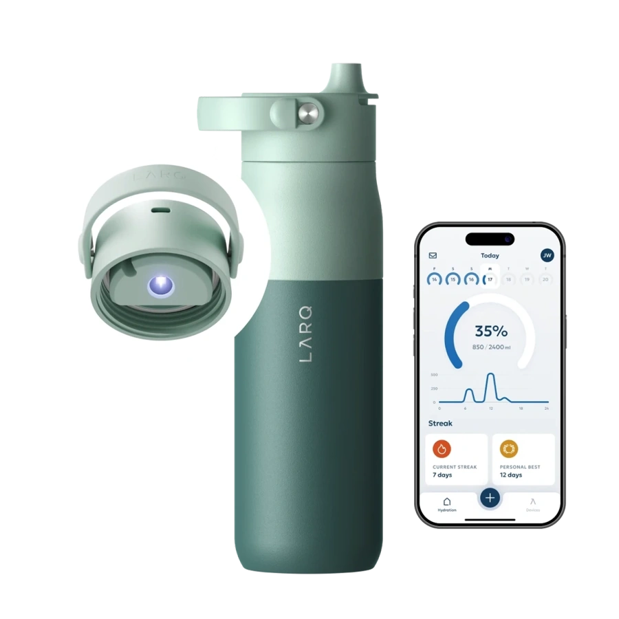 Розумна пляшка для води з функцією очищення LARQ Bottle PureVis 2 - 23 oz/680ml with Essential Bottle Filter - Eucalyptus Green